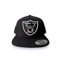 Load image into Gallery viewer, Glassy Eyed “Shield” SnapBack hat